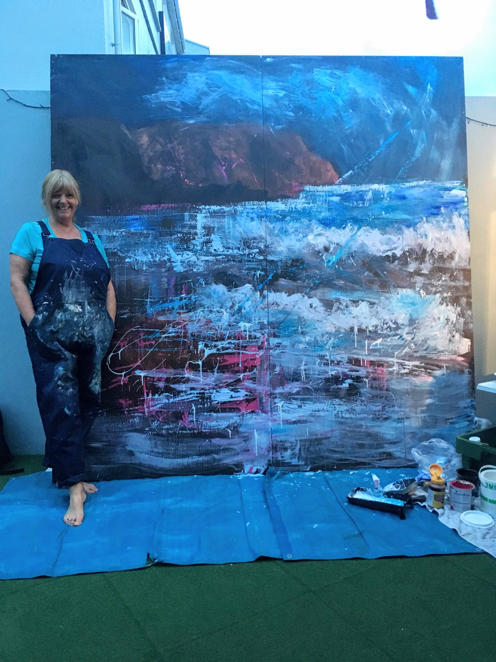 B side social live painting