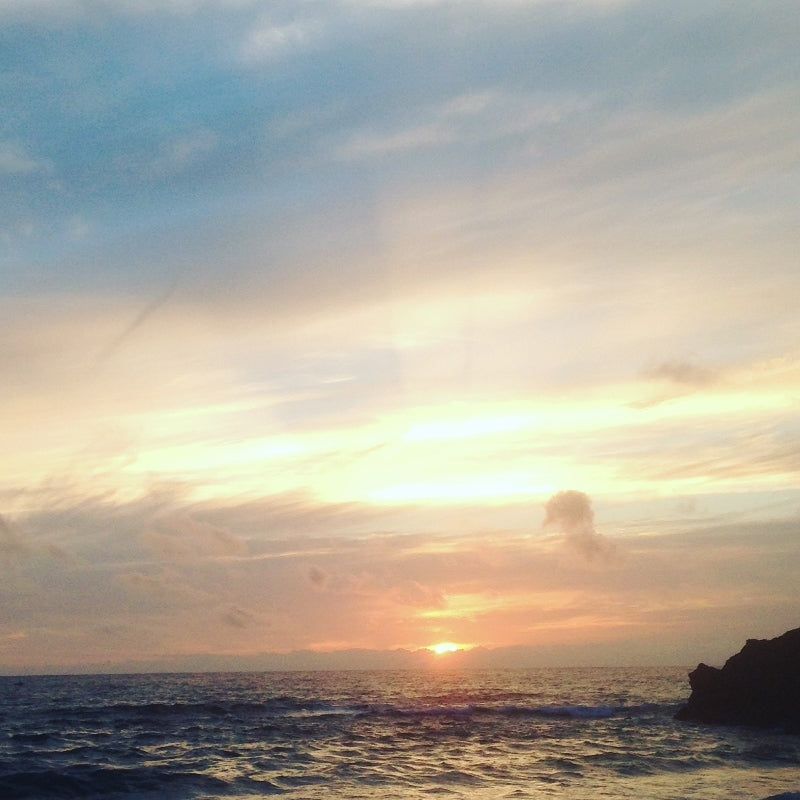 Sunset at Crooklets beach