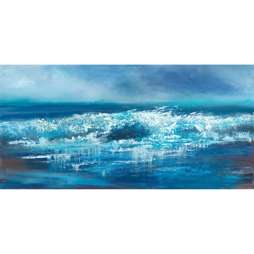 Dark wave painting at night
