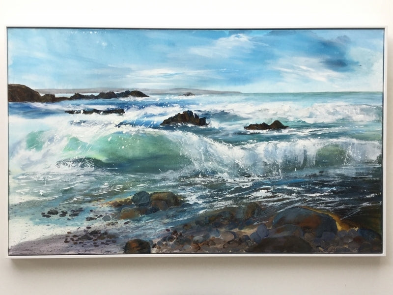 cornish seascape painting Duckpool