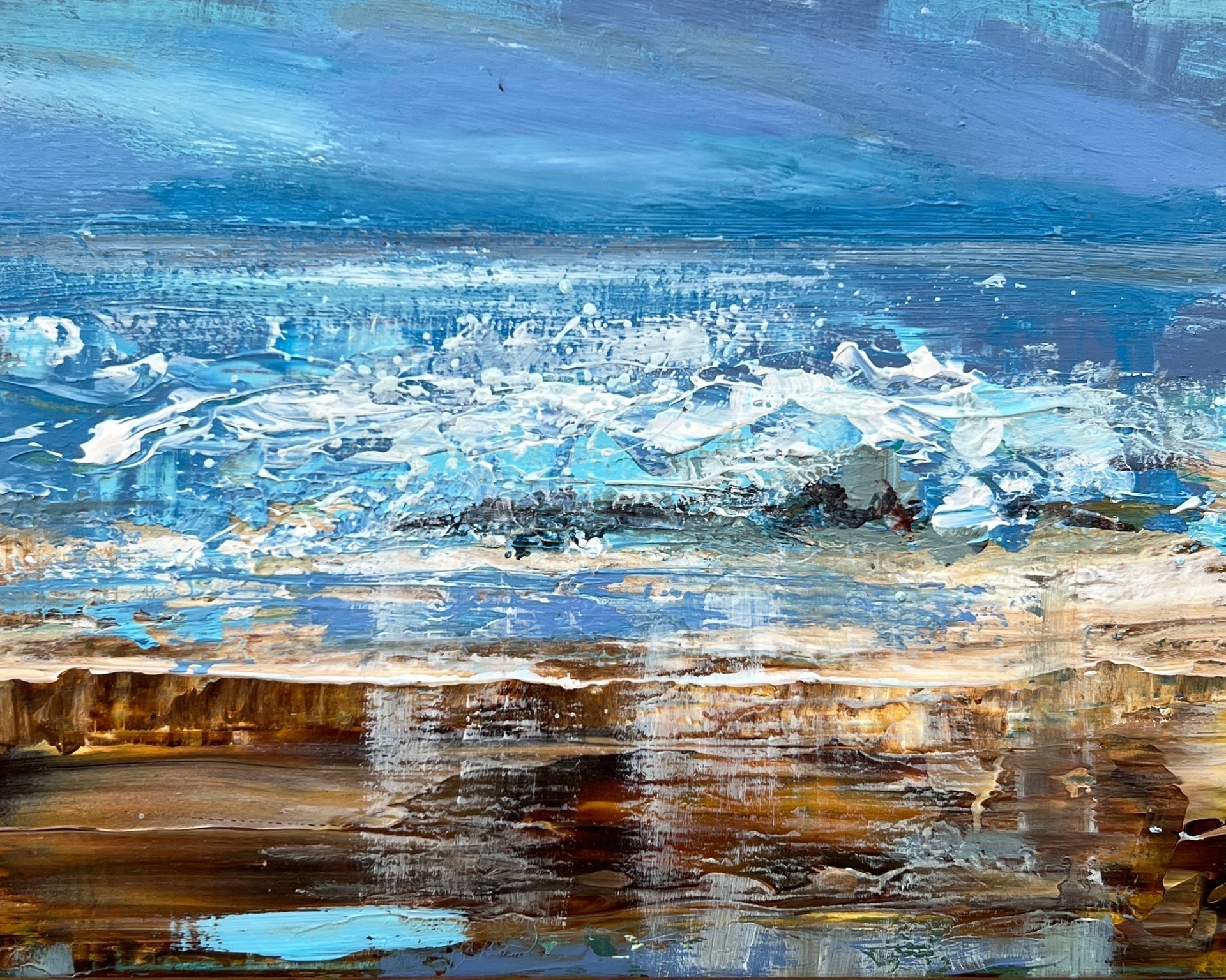 bright energetic seascape of north cornwall