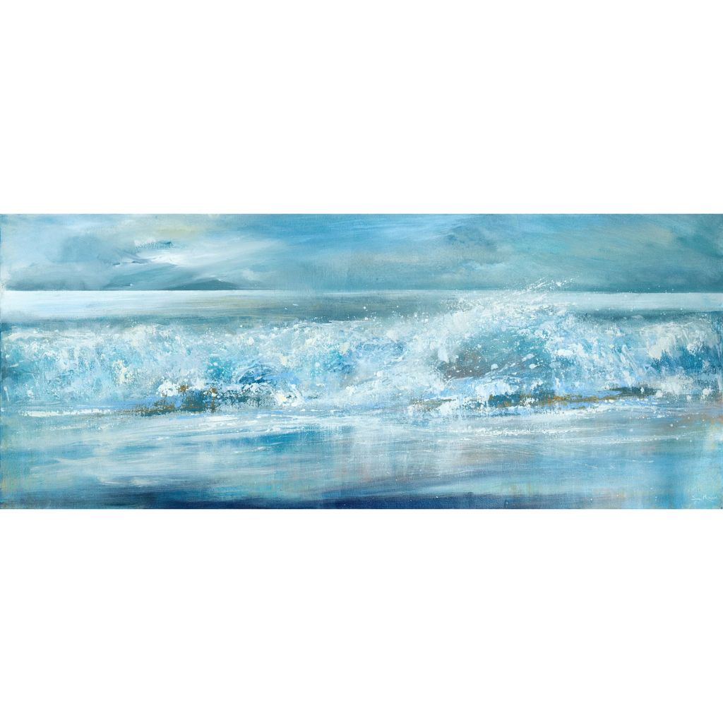 Surf painting in blues and winter colours